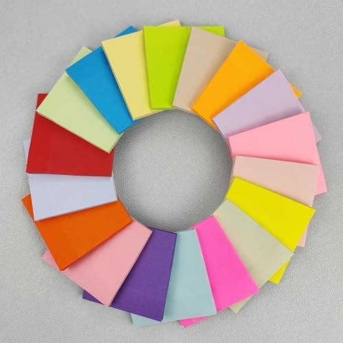 Sticky Notes 1008 Sheets - 18 Pack of 18 Vibrant Colors | Super Sticky Adhesive | Easy to Post for Office, School, Organizing (Rectangle) thumbnail 8