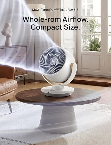 DREO Fan for Bedroom, Desk Air Circulator Fans with Remote, 11 Inch Table Fan for Whole Room, 65ft Powerful Airflow, 120° Vertical Manual and 90° Oscillating, 4 Speeds, 8H Timer, 25dB Quiet, Home thumbnail 3