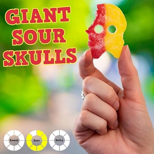 BUBS Swedish Candy Mix 1 Pound Bag With 6 Flavor Variety, Sweet & Sour Skulls, Ovals & Tutti Frutti Rombs thumbnail 9