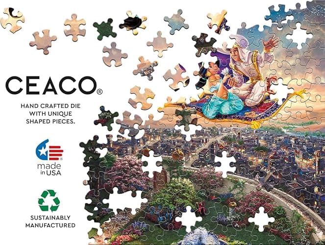 Ceaco - Disney - Thomas Kinkade - Aladdin - 1000 Piece Jigsaw Puzzle thumbnail 6