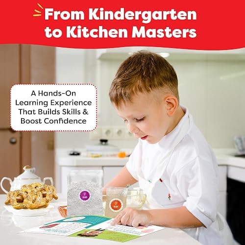 Pretzel Making Kit - Real Cooking Set for Kids Ages 5-12+ with Recipe and Ingredients - Kids Baking Set for Girls & Boys - Great Gift for Family Bonding thumbnail 5