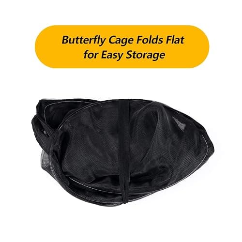 30" Heavy Duty Monarch Butterfly Habitat, Outdoor Collapsible Insect Mesh Cage Terrarium Pop-up with Zipper Protection thumbnail 6