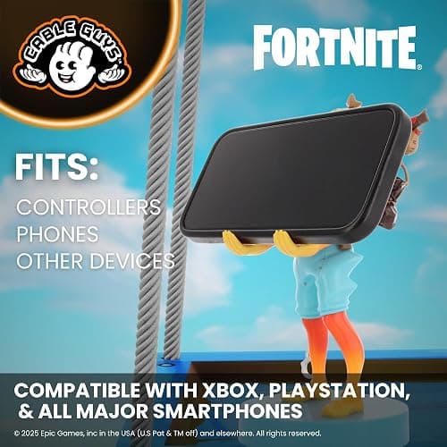 Cableguys Fortnite Fishsticks Controller Holder & Phone Stand - Gaming Setup Accessories for Desk and Game Room, Controller Stand Compatible with Xbox, PlayStation & Most Standard Game Controllers thumbnail 6