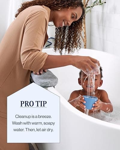 Lalo Stacking Cups - Baby and Toddler Nesting Cups for Bath Time, 6 with Openings - Non-Toxic, BPA-Free Silicone Bath Toy, Easy to Clean for 6 Months and Up - Sage thumbnail 5
