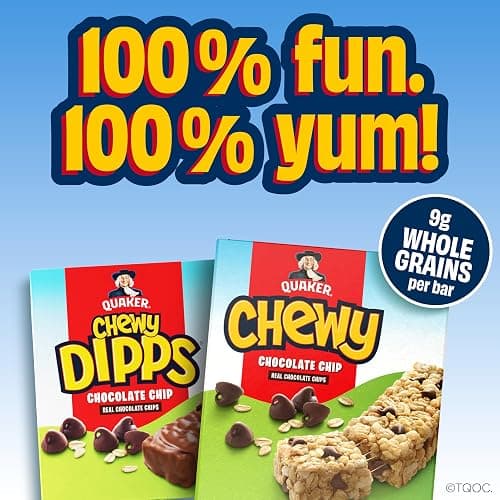 Quaker Chewy Dipps Granola Bars Chocolate Chip, 1.09 oz, 14 Ct thumbnail 8