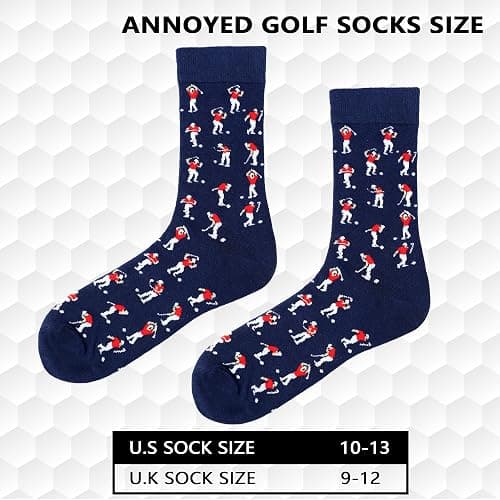 Funny Golf Socks,Christmas Golf Gifts for Men Dad,Stocking Stuffers for Men | Featuring funny Golfer Patterns Socks, Great for Any Golfer, Funny Gift for Dad, Golf Accessories for Men thumbnail 5