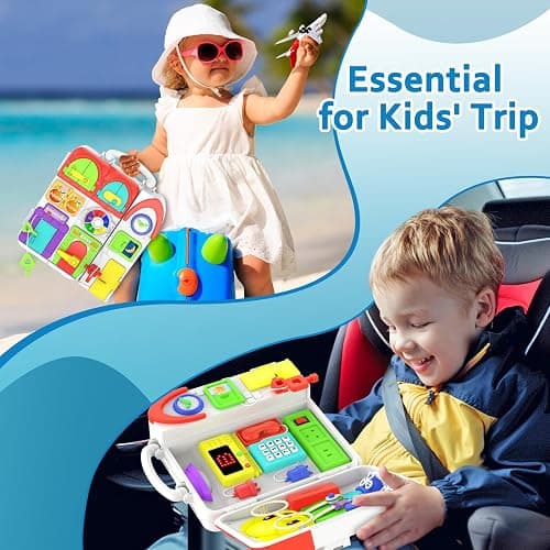 Toddler Toys for 1-2 Year Old Boy, Musical Montessori Busy Board, Early Educational Toy for Toddlers 1-3, Motor Skills Developmental Toy for 12-18 Month Age, Birthday Gift for 1+ Year Old Boy Girl thumbnail 5