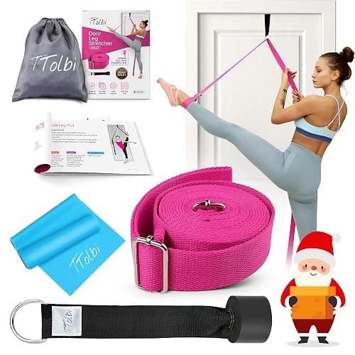 Stretching Strap with Door Anchor & Resistance Band β Leg Stretcher for Improving Flexibility & Splits β Ideal for Ballet, Dance, Cheer, Yoga & Gymnastics β Home Training Equipment for All Levels - Image 1