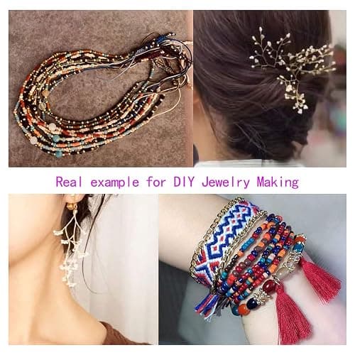 Ybxjges 12000 pcs 3mm Glass Seed Beads 8/0 Small Craft Beads Friendship Bracelet Kit with Jump Rings Lobster Clasp Elastic String for Jewelry Making DIY Bracelets Necklaces Girts for Girls Age 6-12 thumbnail 6