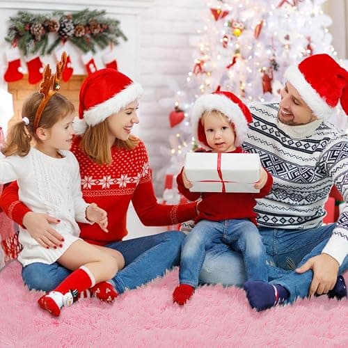 Shag Area Rug for Bedroom 5x8,Pink Fluffy Area Rugs for Living Room,Soft Fuzzy Rug Non-Shedding Indoor Plush Carpet for Kids Bedroom Nursery Dorm Home Decor thumbnail 8