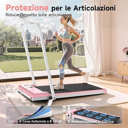 Dskeuzeew Tapis Roulant Con Inclinazione 7%, 3 IN 1 Tapis Roulant Pieghevole, Walking Pad thumbnail 6