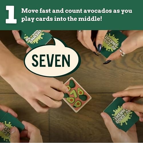 Ridley's Avocado Smash! 71 Piece Family Action Card Game with Storage Case,1 ea thumbnail 3