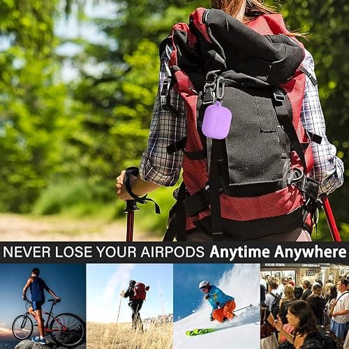 R-fun for AirPods 3 Case Silicone Cover, Lavender | Compatible with Apple AirPods 3rd Generation (2021) with Keychain & Cleaner Kit, Wireless Charging Compatible thumbnail 7