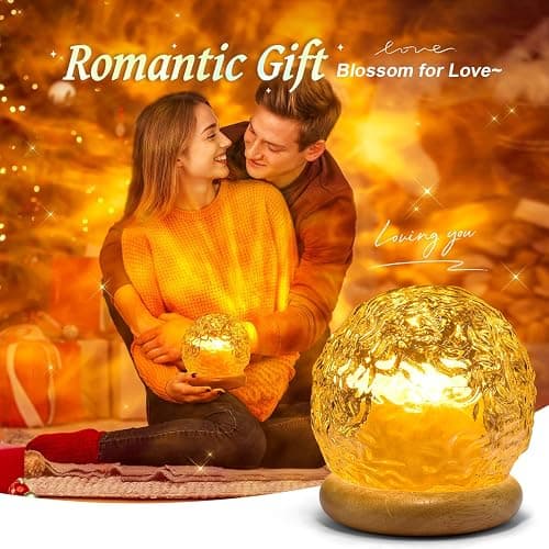 Ambient Lighting, 16 Colors Led Lights for Bedroom, Gift Ideas, Room Decor | 3-in-1 Sunset/Ocean/Northern Patterns, Remote, 6 Brightness, 1 Hr Timer, Made of Glass & Wood, for Bedroom, Bathroom, Dorm thumbnail 8