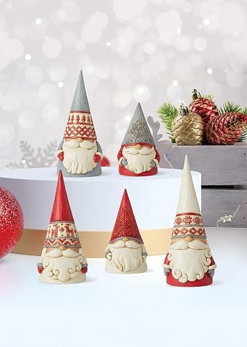 Enesco Jim Shore Heartwood Creek Nordic Noel Tree Hat Gnome God Jul Figurine, 6.1 Inch, Multicolor thumbnail 2