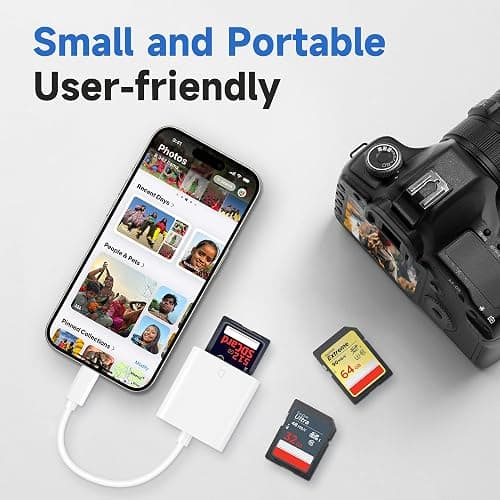 (Apple MFi Certified) Lightning to SD Card Camera Reader for iPhone,Trail Camera Viewer SD Memory Card Reader Adapter Compatible with iPhone 14/13/12/11/XS/XR/X/8/7/iPad,Plug and Play thumbnail 6