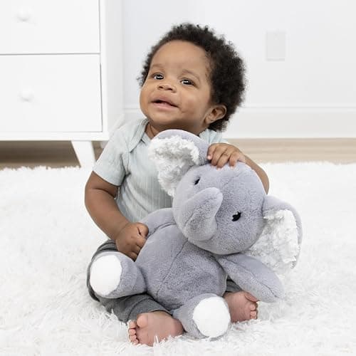 The Peanutshell Plush Elephant Stuffed Animal - 10 inch - Baby Safe - Machine Washable - Soft Elephant Baby Toys, Newborn Infant Toddler, Plushies for Boys Girls, Stuffies, Jungle Safari Nursery thumbnail 7