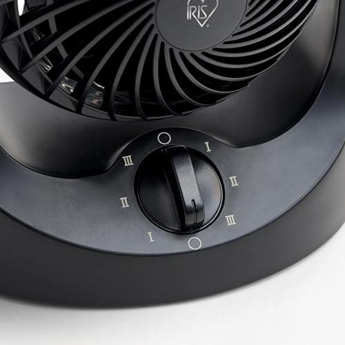 IRIS USA WOOZOO Desk Fan, Air Circulator, 3 Speeds, 32ft Max Air Distance, 112° Adjustable Tilt, 27.5db Quiet Motor, Small Fan for Bedroom, Office, Dorm, Black thumbnail 10