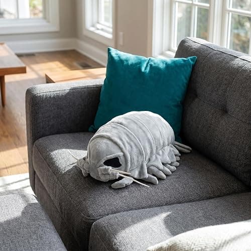 Tiny Heart Giant Isopod Stuffed Animal, 12-Inch | Realistic Deep Sea Creature Plush Toy, Soft Gray Isopod Plushie for Ocean Animal Lovers, Kids and Adults thumbnail 6