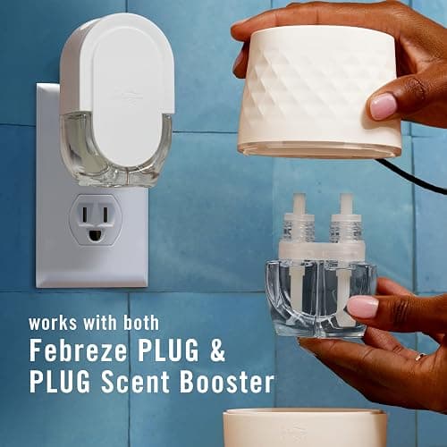 Febreze Plug Scent Booster in White, Continuous Scent Device Oil Diffuser, Compatible with Febreze Air Freshener Plug in Refills, Giftable for Holidays thumbnail 7