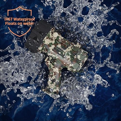 BUYSIGHT Rechargeable Spotlight Flashlight,1000,000 lumens Hand held Spotlight Waterproof Flashlight Hunting Lamp with red Filter (Camouflage Green) thumbnail 4