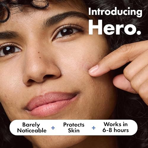 Mighty Patch Invisible+ Spot Patches by Hero Cosmetics, Daytime Acne Treatment, Clear Spot Remover Hydrocolloid Patches, Anti Acne Dots, Spot Treatment Blemish & Pimple Stickers - 39 Pimple Patches thumbnail 4