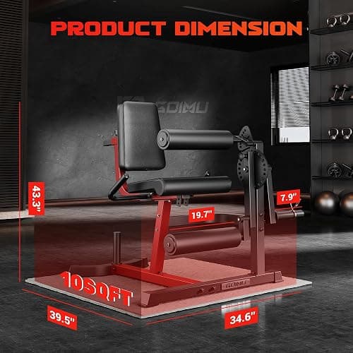 GOIMU Leg Extension and Curl Machine, 4 in 1 Lower Body Workout Machine， Adjustable Leg Curl Machine with Plate Loaded, Leg Extension Machine with Exercise Bench, Home Gym Weight Machine thumbnail 7
