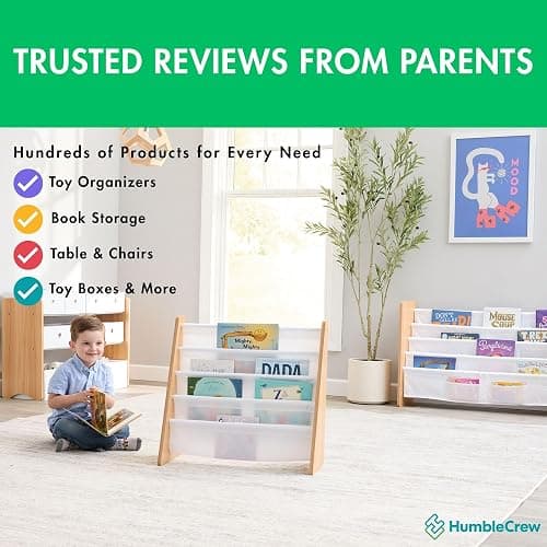 Humble Crew Supersized Toy Storage Organizer with 16 Removable Bins, Natural/White – Large Toy Storage for Toddlers Ideal for Kids' Rooms, Playrooms, and Nurseries - Modern Toy Bins for Kids thumbnail 7