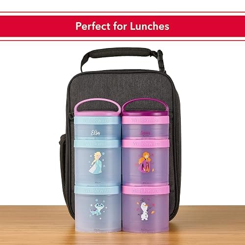 Whiskware Disney Princess Frozen, Stackable Snack Containers for Kids, Durable Food Storage Containers for Daycare, Car, and Airplane Travel, Dishwasher Safe, Anna and Olaf thumbnail 6