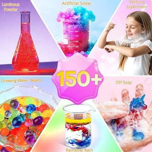 My First Science Kit for Kids Ages 4-5-6-7-8, 150+ Science Experiments Stem Toy Learning & Educational Projects with Chemistry Set, Crystal Growing, Volcano Science Kit thumbnail 5