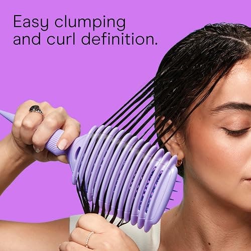 Conair Curl Define Pro Detangler Brush for Curly Hair, Dual-Vent Design with Continuous Grooves, Mixed Bristles for Frizz-Free Detangling, Smoothing, and Curl Definition thumbnail 5