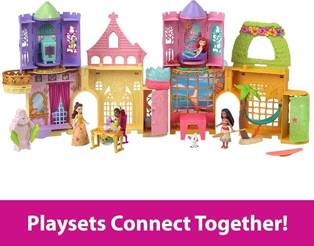 Mattel Disney Princess Toys, Storytime Stackers Belle's Castle, Stackable Doll House with Small Doll & 9 Pieces, Inspired by The Disney Movie thumbnail 6