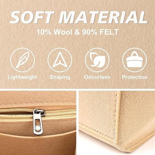 Organizer für Longchamp Tasche,Taschen Organizer für Longchamp L,Organizer für Longchamp Pliage L,Purse Organizer, Multi-Pocket Felt Handbag Organizer for Insert Wallet Organizer for Longchamp thumbnail 5