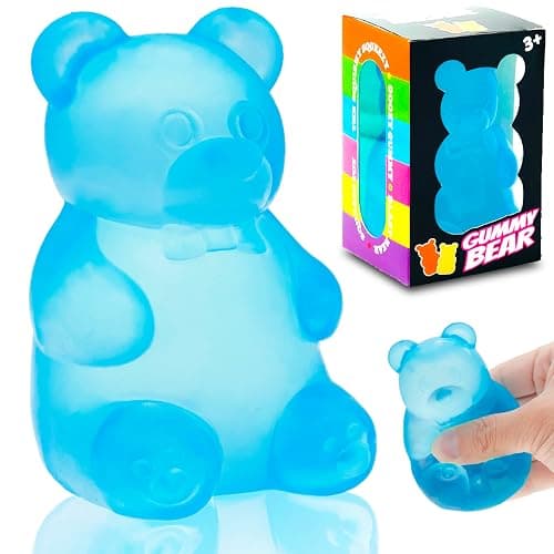 Gummy Bear Toys, Stress Bear Squishy Balls, Sugar Filled Squishy Toys for Kids Stress Relief, High Density Squeeze Balls for Students Calming, Ultra Soft Fidget Toys for Anxiety Relief - Image 1