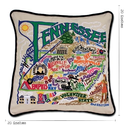 Catstudio Tennessee Hand Embroidered Decorative Throw Pillow thumbnail 3