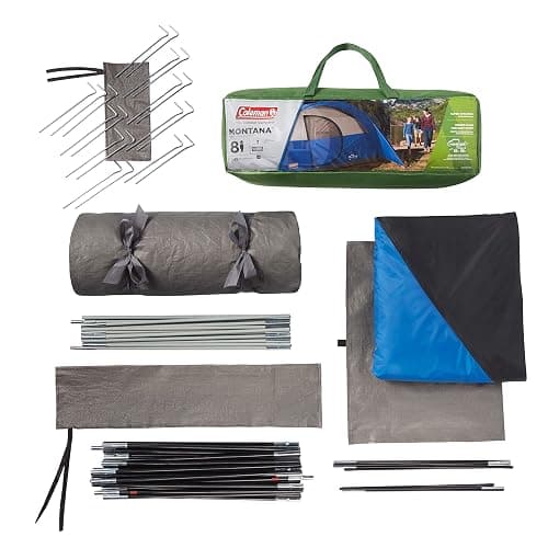 Coleman Montana Camping Tent, 6/8 Person Family Tent with Included Rainfly, Carry Bag, and Spacious Interior, Fits Multiple Queen Airbeds and Sets Up in 15 Minutes thumbnail 5