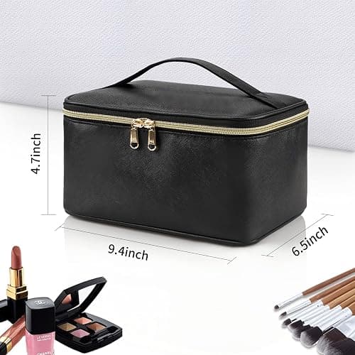Kosmetiktasche Damen, Groß Make Up Tasche Reise Kosmetikkoffer für Frauen Travel Makeup Bag Cosmetic Bag mit Griff und Teiler thumbnail 7