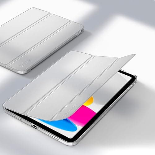 EasyAcc Coque pour iPad A16 11ème 2025 11 Pouces/iPad 10ème Génération 10,9 Pouces 2022, Ultra Fin Étui de Protection Translucide Mat avec Fonction réveil/Sommeil Automatique, Argent thumbnail 3