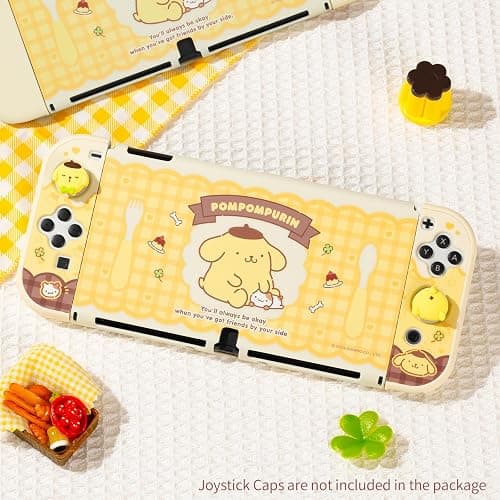 Kuitmor Protective Shell for Switch OLED,Slim Cute Pattern Dockable Cover Case Compatible with Switch OLED,Anti-Scratch and Shock-Absorption Design Cover Skins for Joystick（Pompompurin） thumbnail 5
