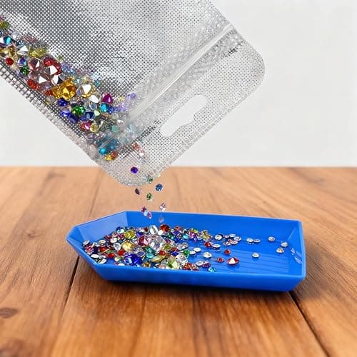 100PCS Diamond Painting Beads Storage Bags – 4.3'' x 2.7'' Small Reusable Ziplock Jewerly Bags Pouches for DIY Diamond Art, Gem & Bead,Samples,Small Items,Craft Supplies Storage Accessories thumbnail 2