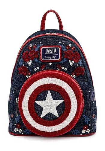 Loungefly Captain America 80th Anniversary Sheild Mini Backpack - Image 1