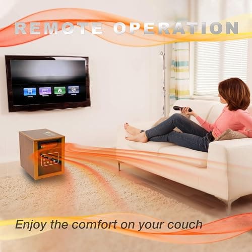 Dr Infrared Heater Portable Space Heater, Original, 1500-Watt, Cherry (Pack of 1) thumbnail 6