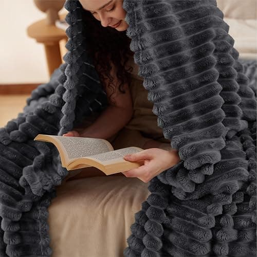 Bedsure GentleSoft Grey Fleece King Blanket for Couch - Cozy Soft Blankets for Women, Cute Small Throws for Girls, 108x90 Inches thumbnail 8