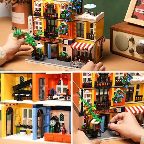 ENJBRICK Flowers City Jazz Club Building Sets for Adutls, Architecture House Building Kit for Boys and Girls 8-14 Years 1683 PCS thumbnail 7