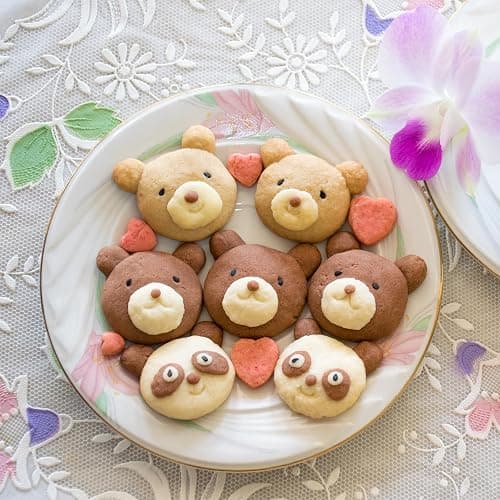 QUARKZMAN 3Stk Bär Ausstechform Set Edelstahl Bär Gesicht Keksausstecher Fondant Keksausstecher für Kuchen Dekoration Geburtstag Geschenke thumbnail 2
