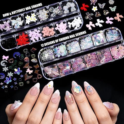 Teenitor Acrylic Nail Kit With Chrome Powder, Almond Tips, Art Brushes, Charms, 3D Gel, Tools, Stand - Beginner Set thumbnail 6