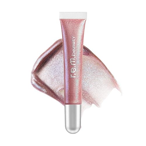 r.e.m. beauty by ariana grande On Your Collar Plumping Lip Gloss | High Shine Plumping Gloss | Hydrating Comfort | Iridescent Duochrome Finish that Sparkles (Fembot) - Image 1