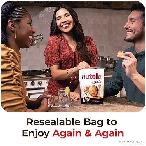 Nutella Biscuits, 20 Count Cookies, Hazelnut Spread with Cocoa, Kids Snacks, 9.7 oz thumbnail 6