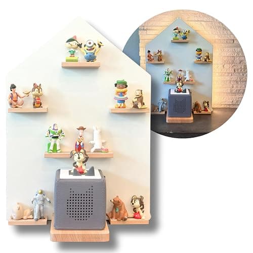 BigStep Large LED Magnetic Shelf for Tonies - Compatible with Toniebox and Tonies Characters - Metal Strips on Top and Bottom - Hang on Wall or Use Free Standing - Comparable to Tonies Shelf thumbnail 9