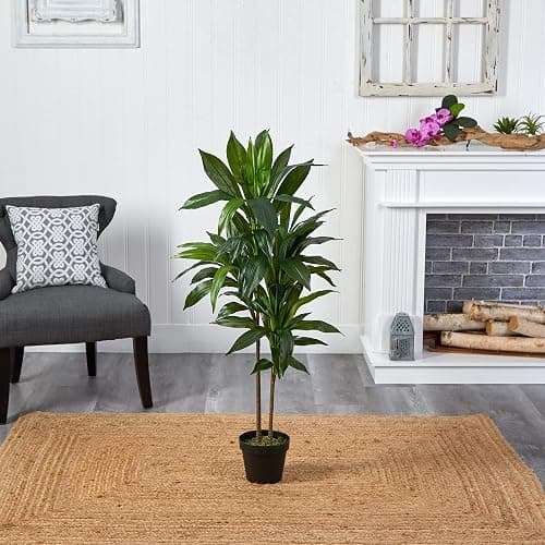 Nearly Natural 48in Dracaena Silk Plant (Real Touch) Green thumbnail 5